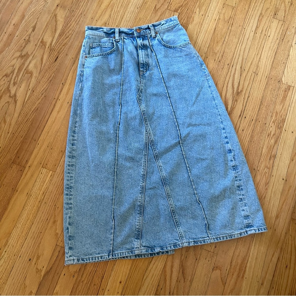 Anthropologie Denim Midi Skirt, Pilcro